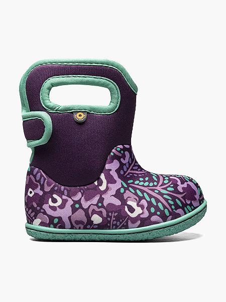 BOGS Boots Deutschland - Super Flower Regenstiefel Baby Lila Multi DE03146